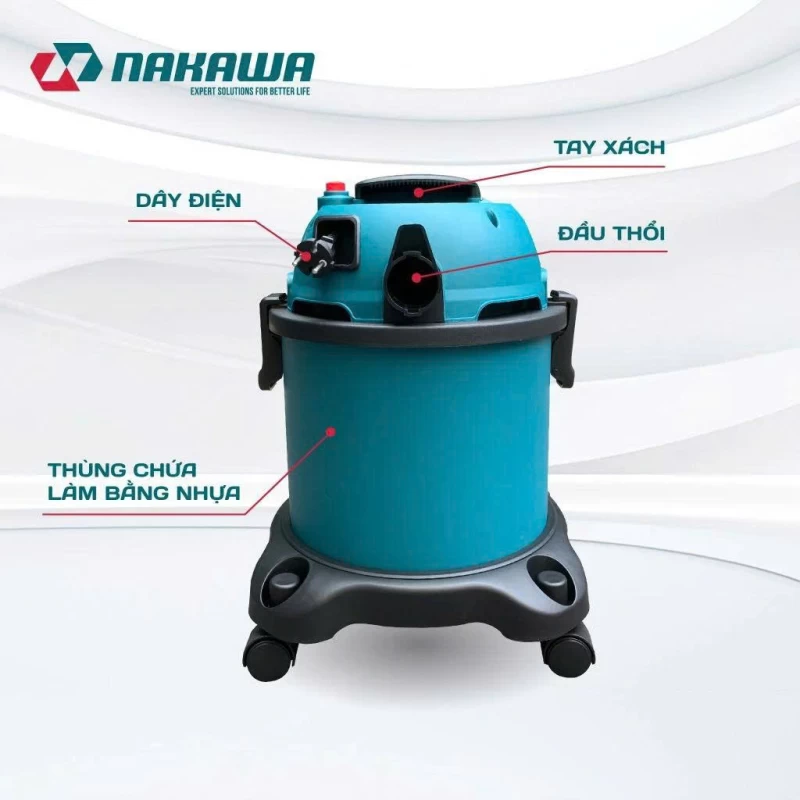 Máy hút bụi công nghiệp 1600W 20L NAKAWA NK-HB20PLUS - Ảnh 4