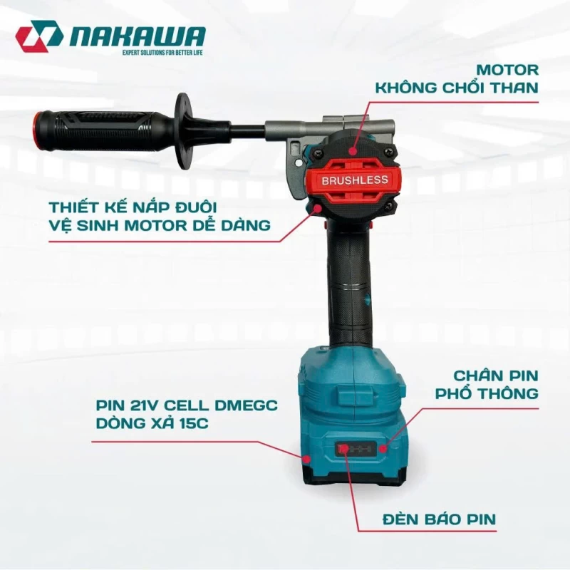 Máy khoan pin 3 chức năng NAKAWA NK-KM2113/160PRO - Thumbnail 5