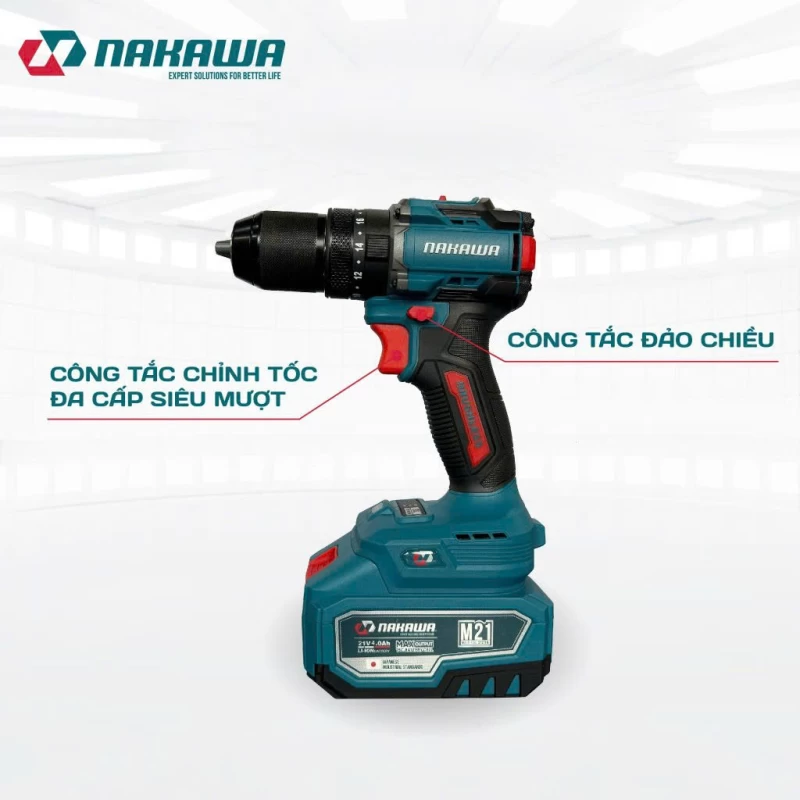 Máy khoan pin 3 chức năng NAKAWA NK-KM2113/70PRO - Ảnh 2