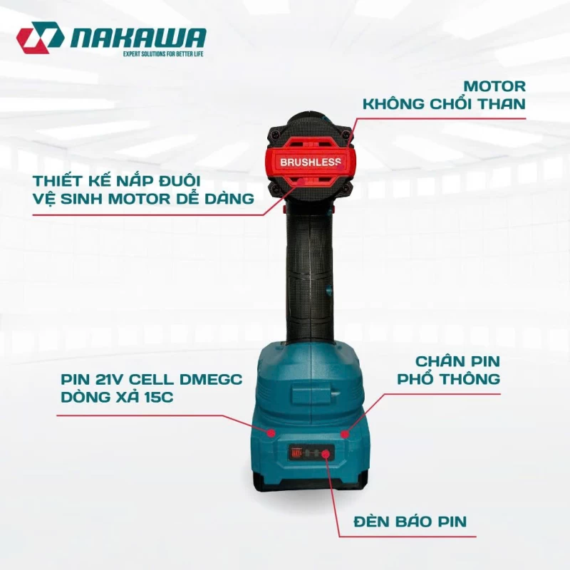 Máy khoan pin 3 chức năng NAKAWA NK-KM2113/70PRO - Ảnh 4