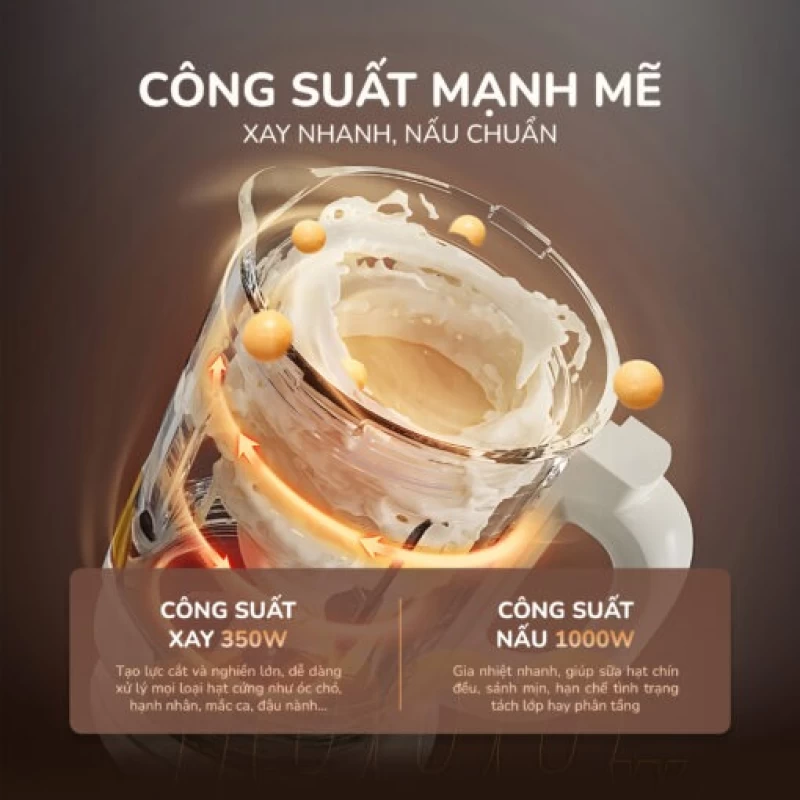Máy làm sữa hạt UNIE UCB15 dung tích 1.5L, giảm ồn 30%, 10 chức năng nấu - Ảnh 16