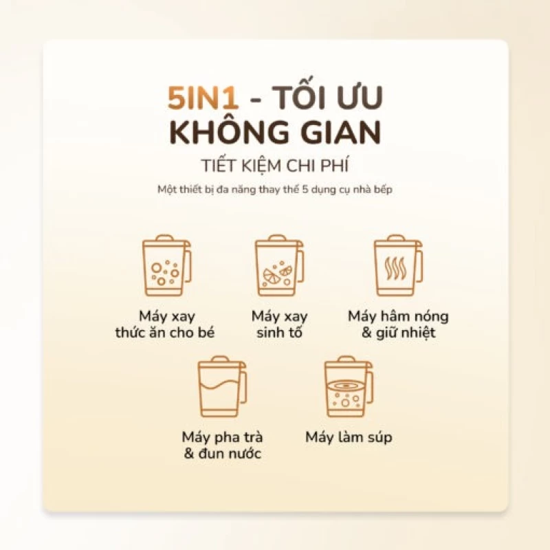 Máy làm sữa hạt UNIE UCB15 dung tích 1.5L, giảm ồn 30%, 10 chức năng nấu - Ảnh 12