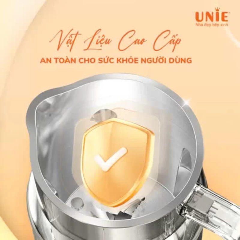 Máy làm sữa hạt UNIE UMB09, dung tích 800ml, nắp chụp chống ồn, 6 chức năng xay nấu - Ảnh 5