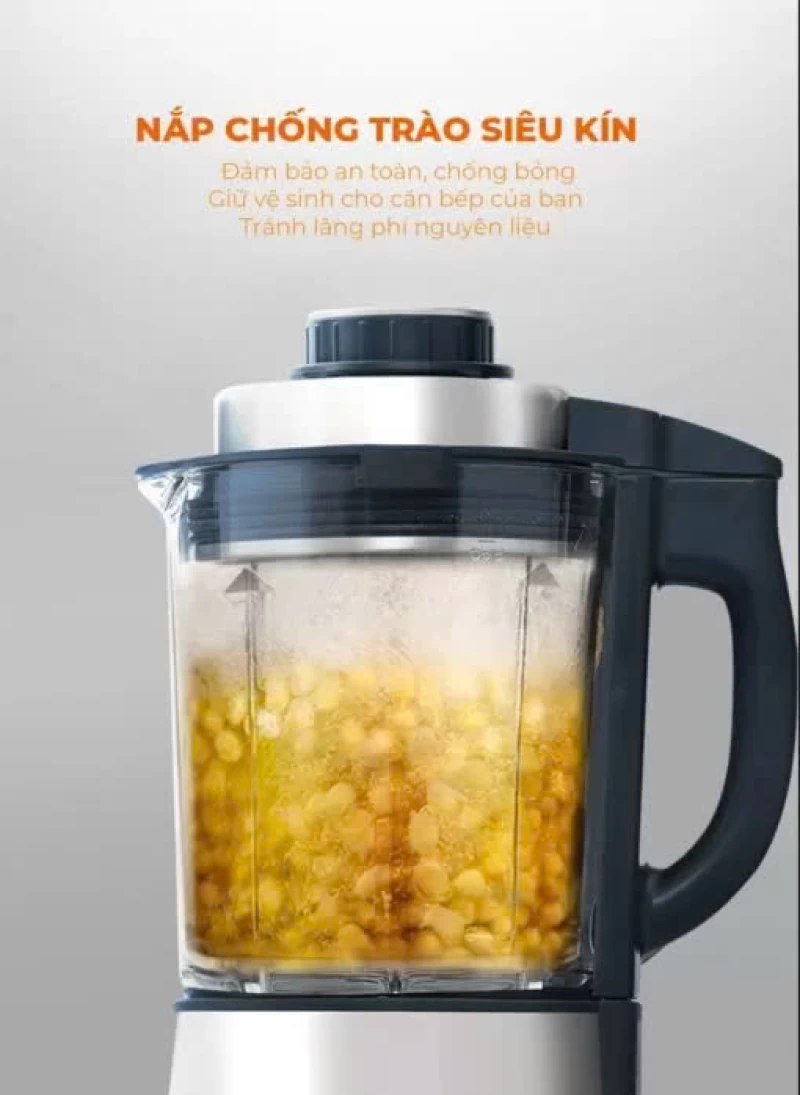Máy làm sữa hạt UNIE V9S PRO dung tích 1,75L, xay nấu siêu êm, vệ sinh khử khuẩn tự động - Ảnh 2