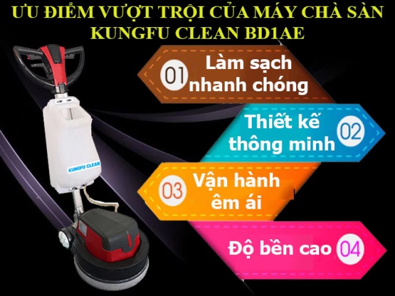 Máy Lau Sàn Công Nghiệp Kungfu Clean BD1AE - Thumbnail 1