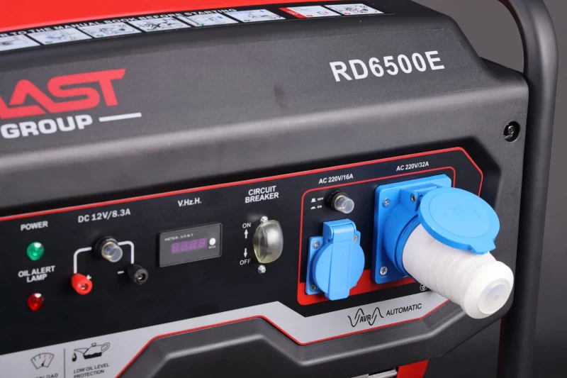 Máy Phát Điện Chạy Xăng 5Kw Mast RD6500E Có Đề Có Bánh Xe Đẩy - Ảnh 2