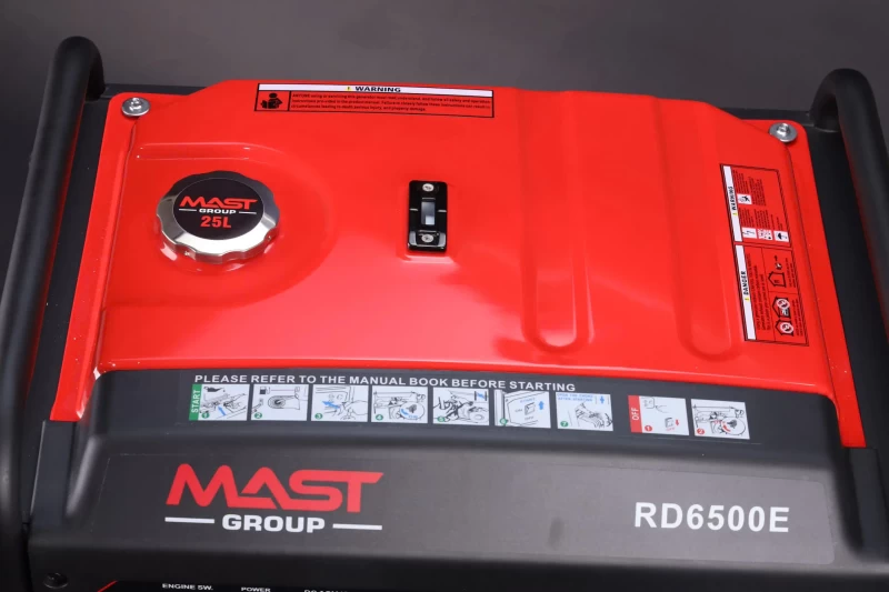 Máy Phát Điện Chạy Xăng 5Kw Mast RD6500E Có Đề Có Bánh Xe Đẩy - Ảnh 1