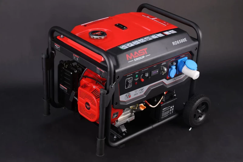Máy Phát Điện Chạy Xăng 5Kw Mast RD6500E Có Đề Có Bánh Xe Đẩy - Ảnh 3
