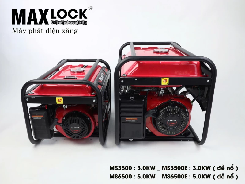 Máy Phát Điện Chạy Xăng 5Kw Maxlock MS6500E Đề - Ảnh 5