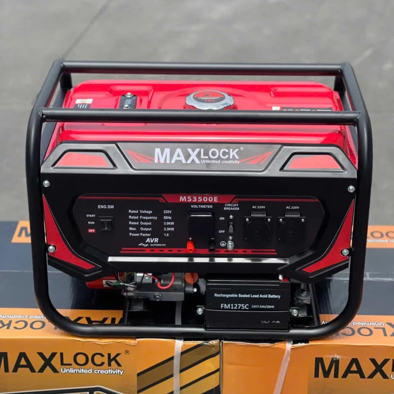 Máy Phát Điện Chạy Xăng 5Kw Maxlock MS6500E Đề - Ảnh 1