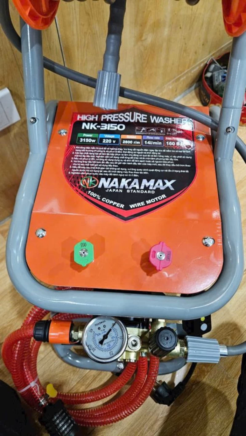 Máy phun xịt áp lực NAKAMAX NK-3150 3150W, RULO CUỘN DÂY - Ảnh 1