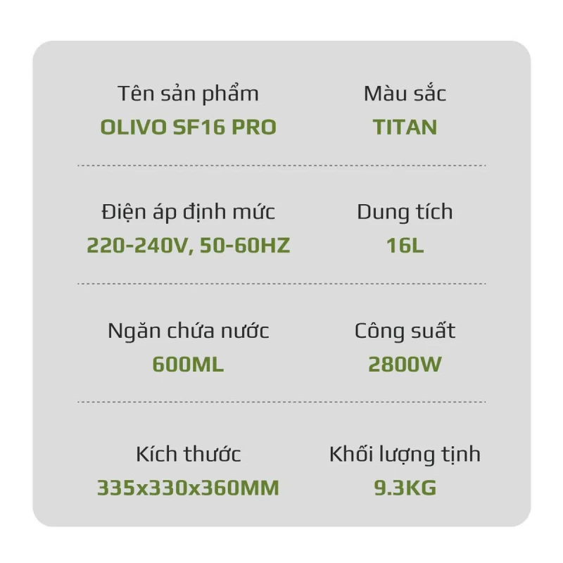 Nồi Chiên Hấp Đa Năng OLIVO SF16 PRO 2025 - 70 Chế Độ Cài Sẵn, Toàn Bộ Khoang Nồi Và Phụ Kiện Bằng Inox 304 Cao Cấp, Dung Tích 16L, Vệ Sinh Dễ Dàng - Ảnh 38