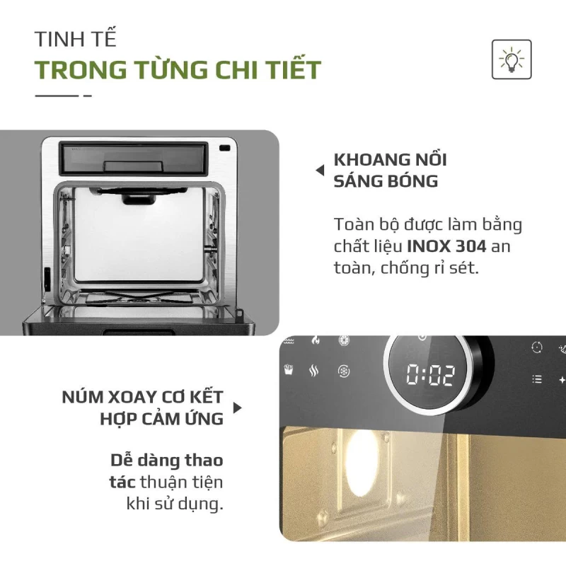 Nồi Chiên Hấp Đa Năng OLIVO SF16 PRO 2025 - 70 Chế Độ Cài Sẵn, Toàn Bộ Khoang Nồi Và Phụ Kiện Bằng Inox 304 Cao Cấp, Dung Tích 16L, Vệ Sinh Dễ Dàng - Ảnh 36