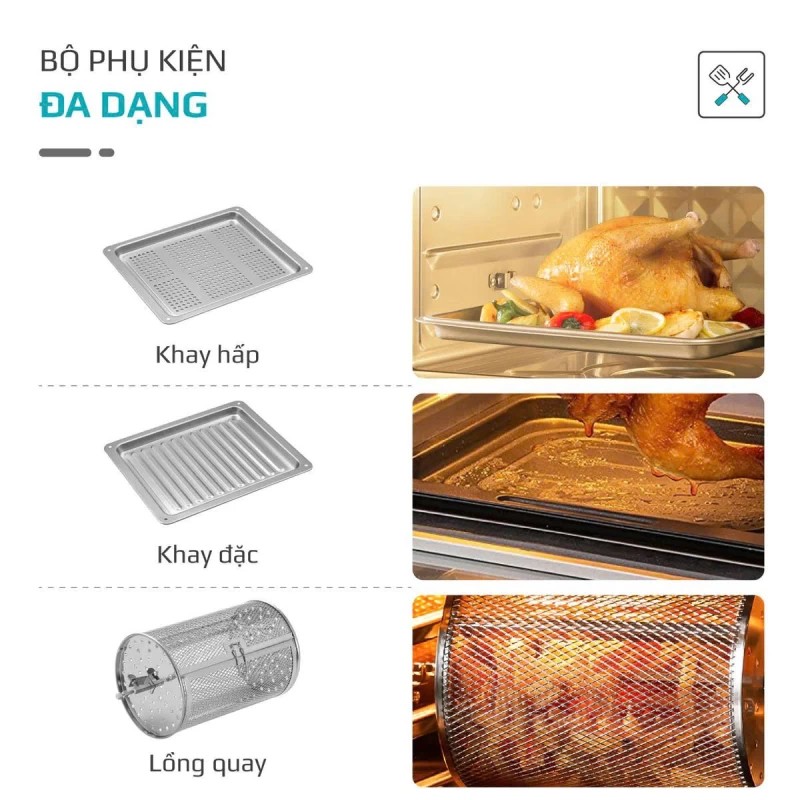 Nồi Chiên Hấp Đa Năng OLIVO SF20 PRO - Dung tích vượt trội 20L, Ứng dụng công nghệ hiện đại bậc nhất - Hấp Nano Steam/Chiên Eco Fry, 70 Chế Độ Cài Sẵn,Vệ Sinh Dễ Dàng - Ảnh 32