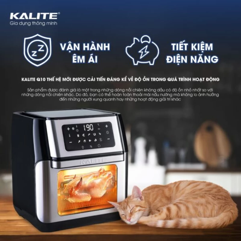 Nồi chiên không dầu KALITE Q10 10 lít, trục xiên quay, nhiều phụ kiện - Ảnh 7