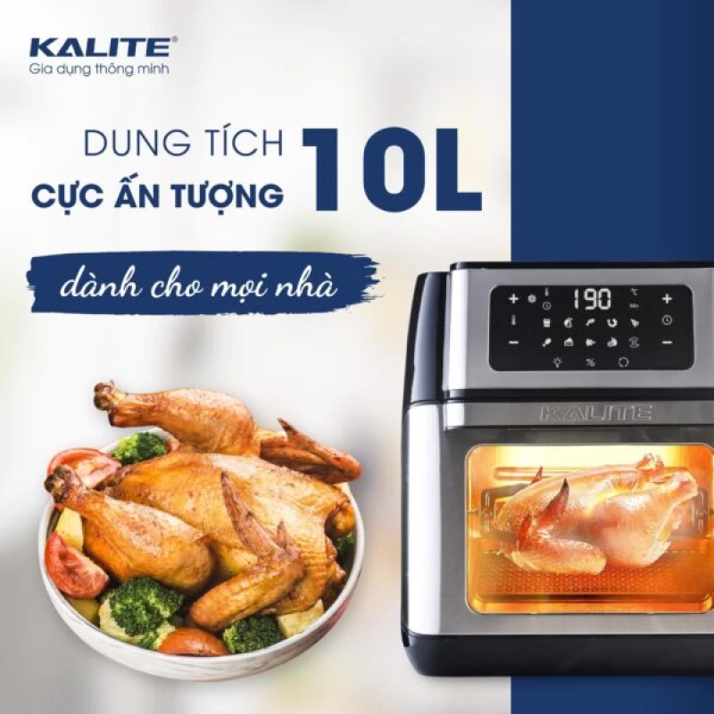Nồi chiên không dầu KALITE Q10 10 lít, trục xiên quay, nhiều phụ kiện - Ảnh 3