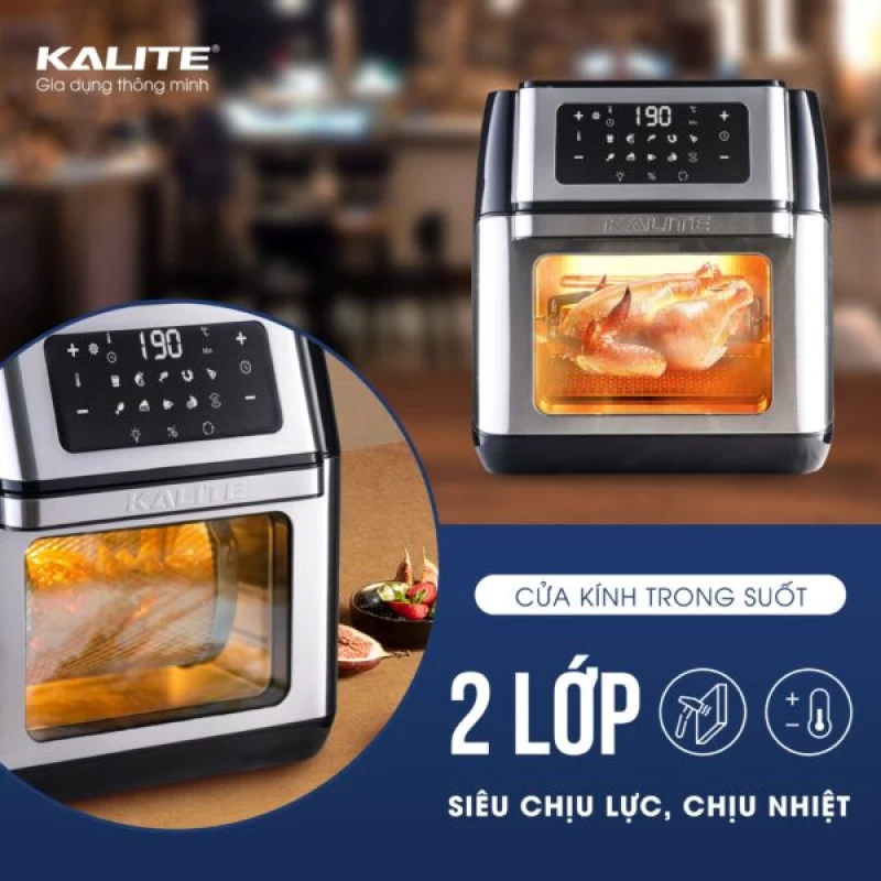 Nồi chiên không dầu KALITE Q10 10 lít, trục xiên quay, nhiều phụ kiện - Ảnh 5