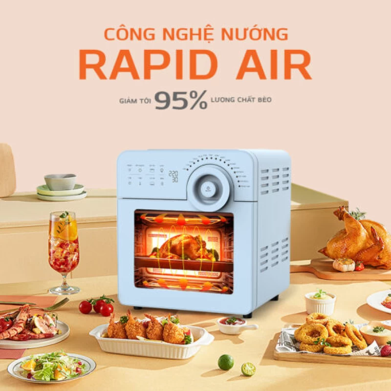 Nồi chiên không dầu UNIE SKY BLUE - Ảnh 9