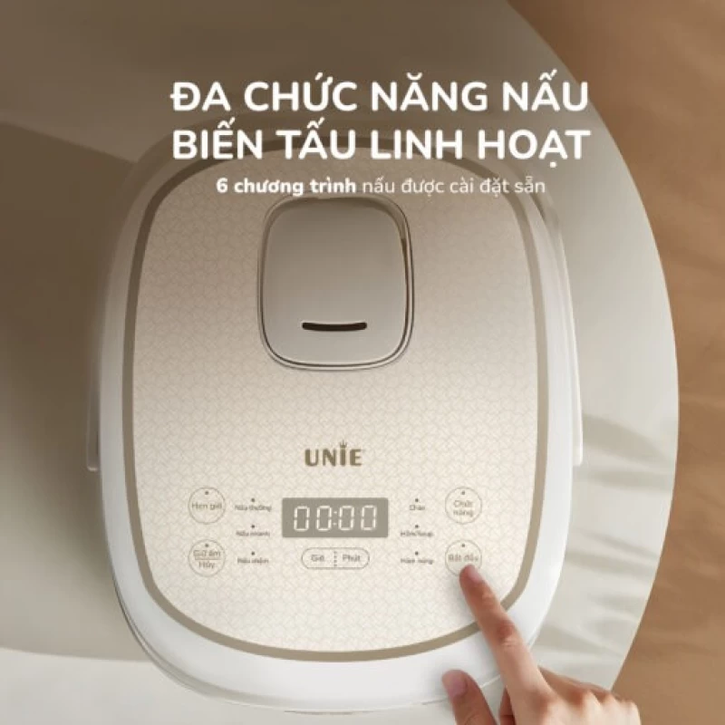 Nồi cơm điện lòng gốm cao cấp UNIE URC818, chống dính tự nhiên, dung tích 1,8L - Ảnh 15