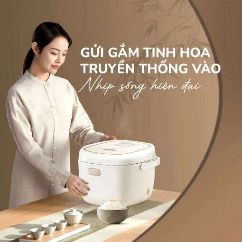 Nồi cơm điện lòng gốm cao cấp UNIE URC818, chống dính tự nhiên, dung tích 1,8L - Ảnh 18