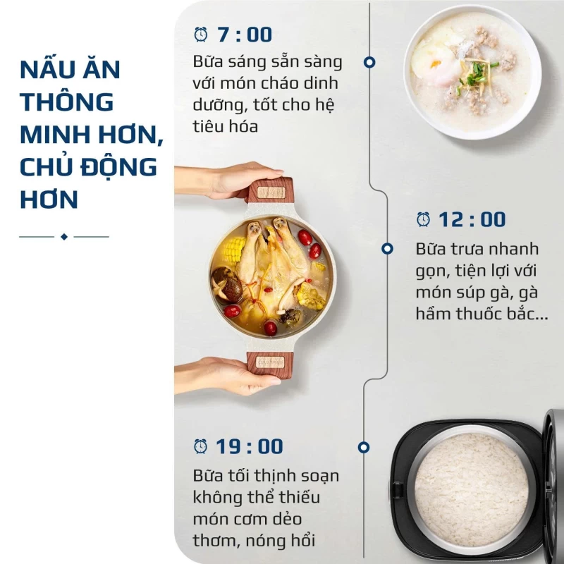 Nồi Cơm Điện OLIVO RC86 Titanium – Lòng Nồi INOX 304 Chống Dính Tự Nhiên, Nấu Cơm Ngon, Thiết Kế Tinh Tế, Sang Trọng - Ảnh 16