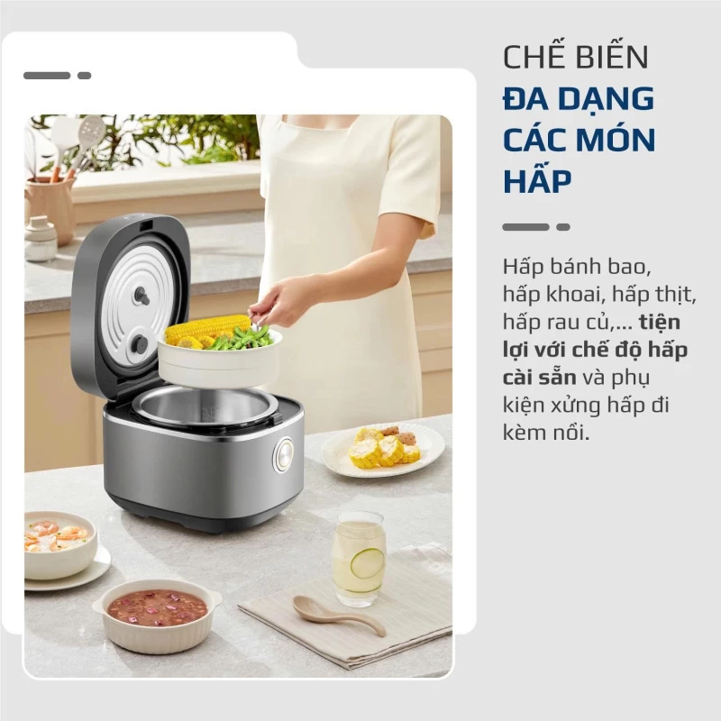 Nồi Cơm Điện OLIVO RC86 Titanium – Lòng Nồi INOX 304 Chống Dính Tự Nhiên, Nấu Cơm Ngon, Thiết Kế Tinh Tế, Sang Trọng - Ảnh 20