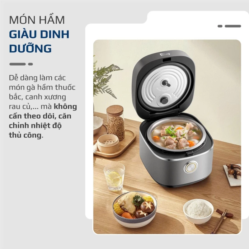Nồi Cơm Điện OLIVO RC86 Titanium – Lòng Nồi INOX 304 Chống Dính Tự Nhiên, Nấu Cơm Ngon, Thiết Kế Tinh Tế, Sang Trọng - Ảnh 19