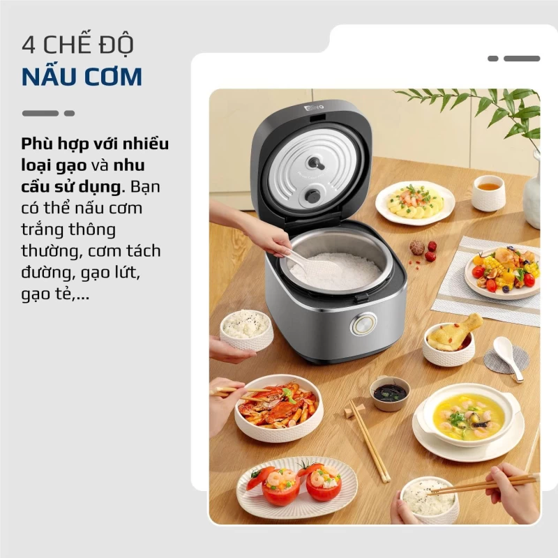 Nồi Cơm Điện OLIVO RC86 Titanium – Lòng Nồi INOX 304 Chống Dính Tự Nhiên, Nấu Cơm Ngon, Thiết Kế Tinh Tế, Sang Trọng - Ảnh 17