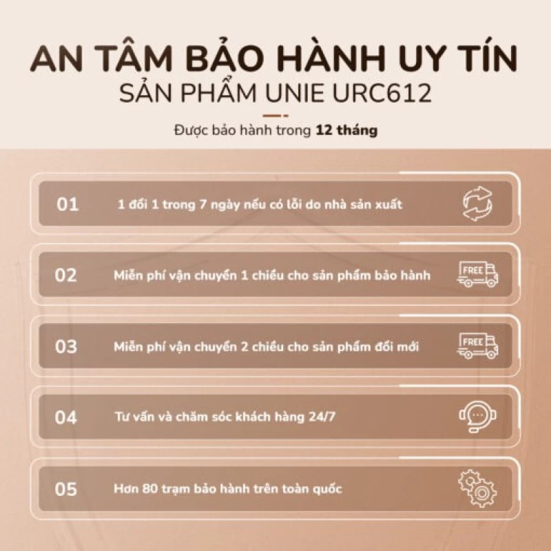 Nồi cơm điện tử UNIE URC612 , nấu cơm giảm đường, lòng nồi inox, dung tích 1,2L - Thumbnail 2