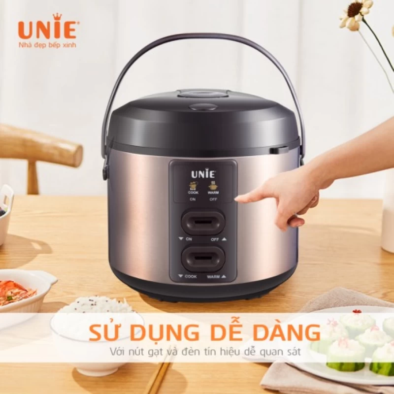 Nồi cơm điện UNIE UE-626 dung tích 1.8L, công suất 700W, lòng nồi chống dính 5 lớp - Ảnh 6