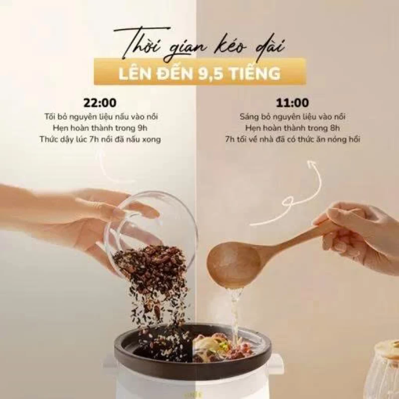 Nồi kho hầm đa năng UNIE USC308 dung tích 3L, lòng nồi gốm tử sa, 8 chức năng kho hầm - Ảnh 5