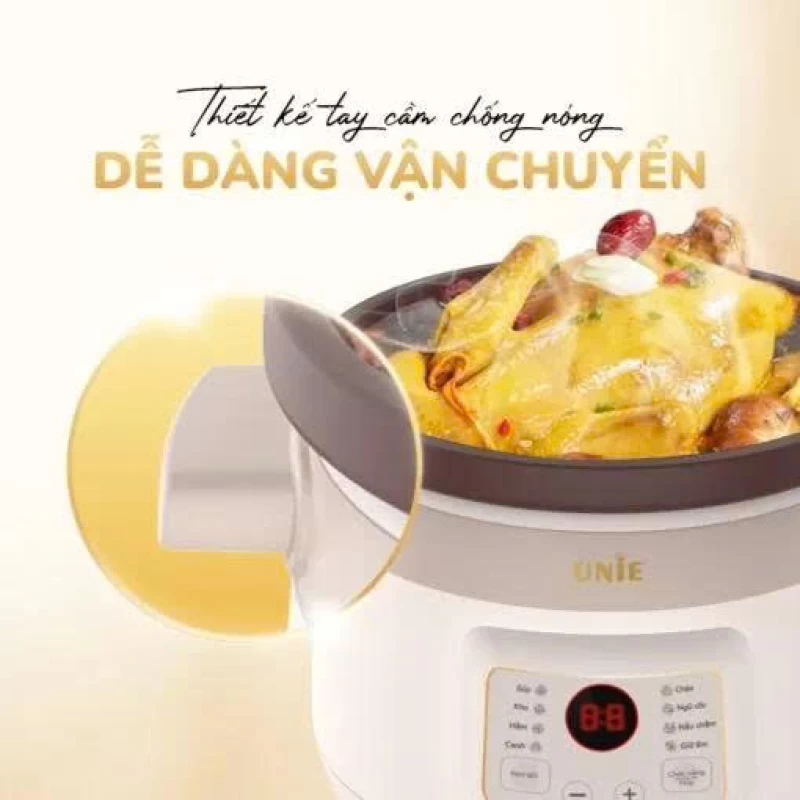 Nồi kho hầm đa năng UNIE USC308 dung tích 3L, lòng nồi gốm tử sa, 8 chức năng kho hầm - Ảnh 7