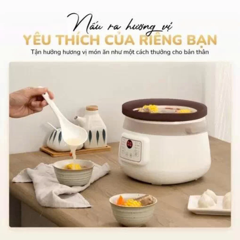 Nồi kho hầm đa năng UNIE USC308 dung tích 3L, lòng nồi gốm tử sa, 8 chức năng kho hầm - Ảnh 8