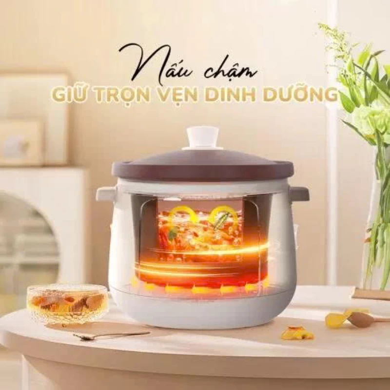 Nồi kho hầm đa năng UNIE USC308 dung tích 3L, lòng nồi gốm tử sa, 8 chức năng kho hầm - Ảnh 6