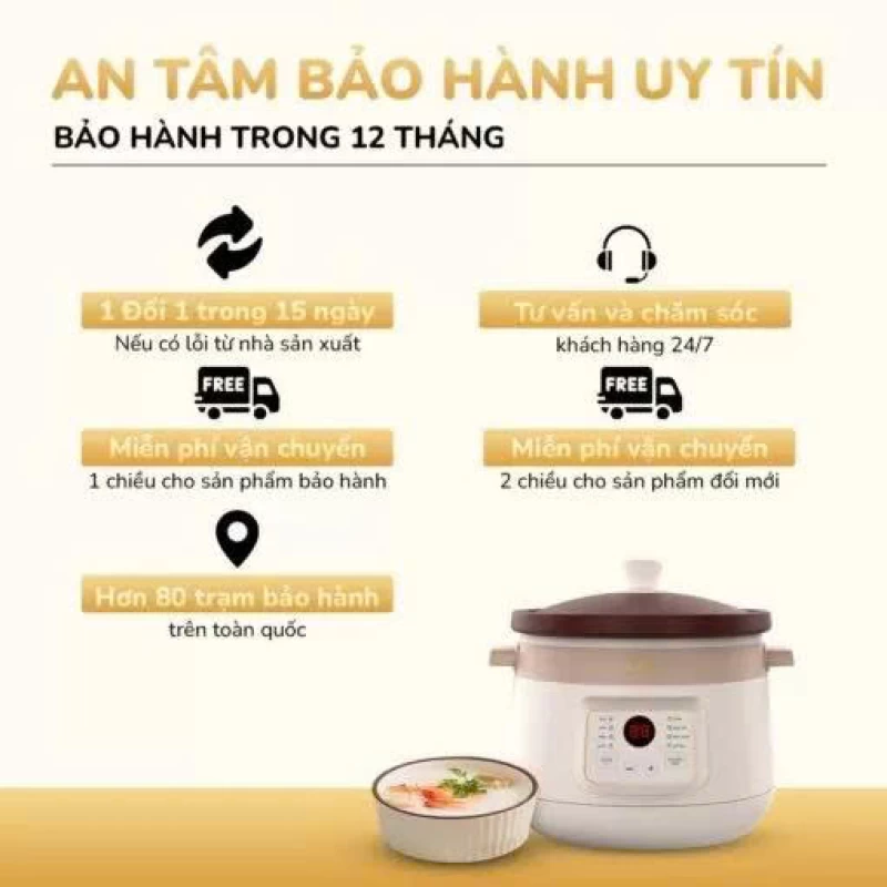 Nồi kho hầm đa năng UNIE USC308 dung tích 3L, lòng nồi gốm tử sa, 8 chức năng kho hầm - Ảnh 16