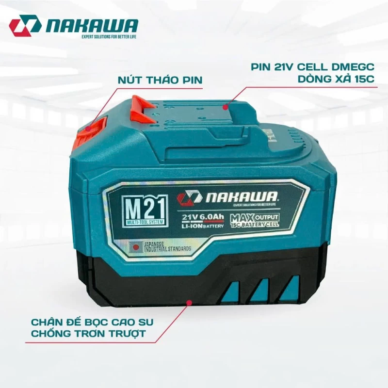 Pin 21V 6.0Ah NAKAWA NK-PM21/6000 - Ảnh 1