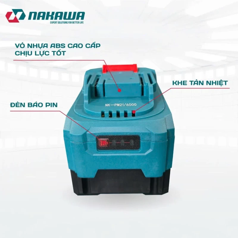 Pin 21V 6.0Ah NAKAWA NK-PM21/6000 - Ảnh 2