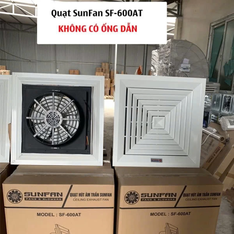 Quạt Hút Âm Trần SunFan SF-600AT Nối Ống - Ảnh 1
