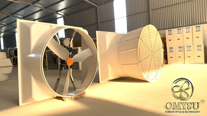 Quạt Thông Gió Composite Gián Tiếp 3 Cánh Nhôm Đúc Omysu BMF-1060 380V - Ảnh 1