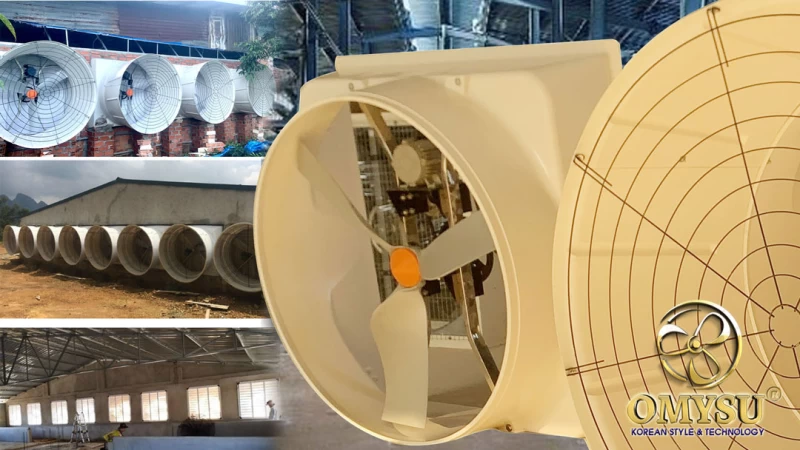 Quạt Thông Gió Composite Gián Tiếp 3 Cánh Nhôm Đúc Omysu BMF-1060 380V - Ảnh 2