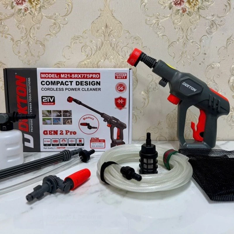 Súng rửa xe dùng pin dekton m21-srx775pro chưa có pin sạc - Ảnh 1