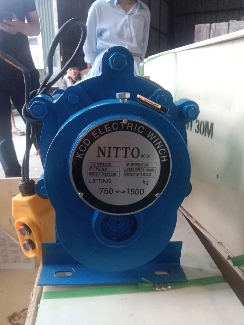 Tời điện Nitto KCD750/1500-30m 380V 500/1000kg - Ảnh 1