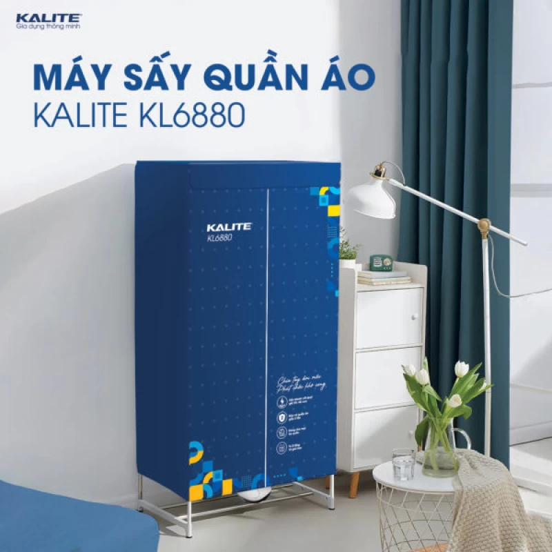 Tủ Sấy Quần Áo Kalite KL6880 Sấy Khô Nhanh Diệt Vi Khuẩn - Ảnh 3