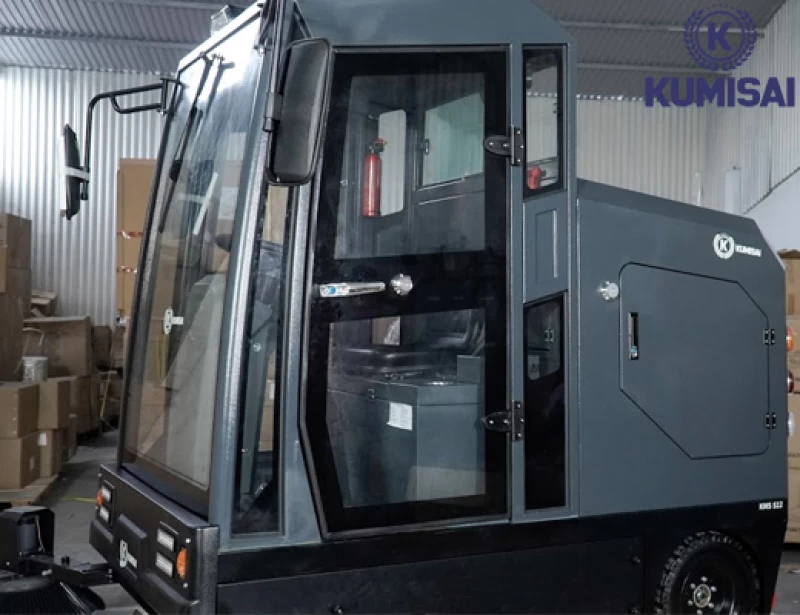 Xe quét rác công nghiệp ngồi lái Kumisai KMS-S12 - Ảnh 5