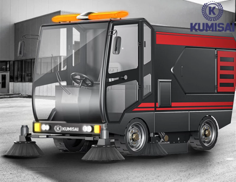 Xe quét rác công nghiệp ngồi lái Kumisai KMS-S14 - Ảnh 1